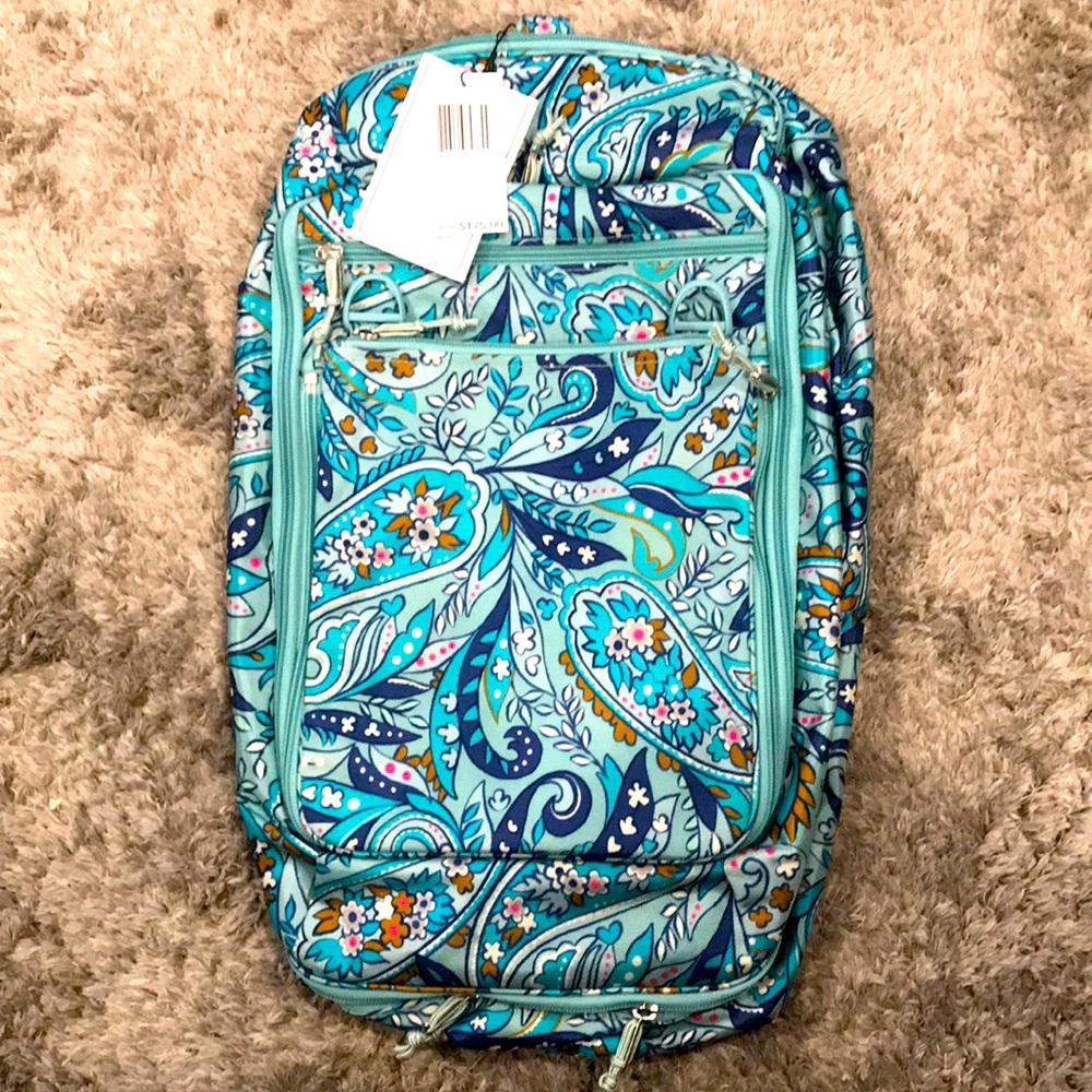 Vera Bradley Lighten Up Convertible Travel Bag in Daisy Paisley NWOT